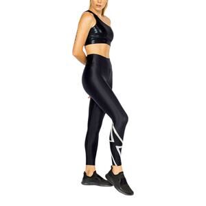 Heroine Sport Women's Lightning Blot Leggings Pants Black Silver Size Small S